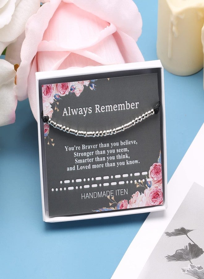 ASELFAD Always Remember Morse Code Bracelet Gifts for Women Inspirational Birthday 2024 Graduation Gifts for Her Women Daughter - Image 5